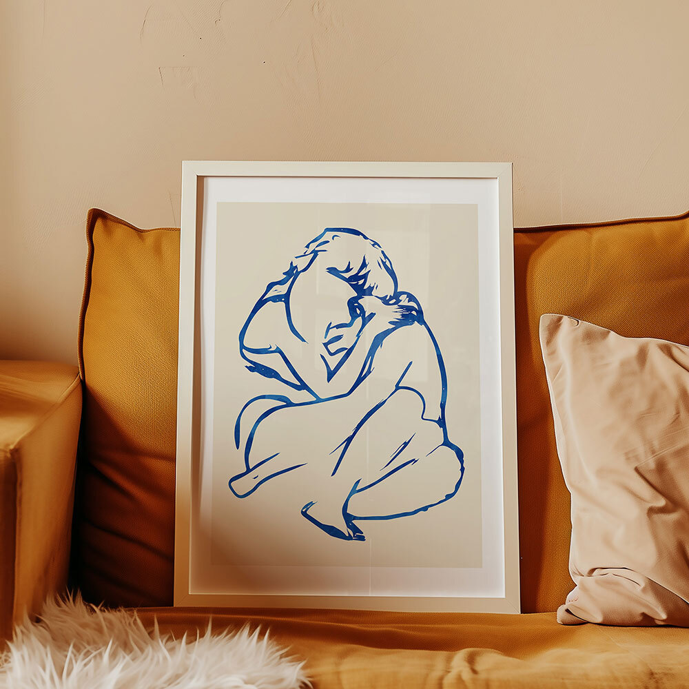 you put your arms around me art print by 83 oranges in white frame