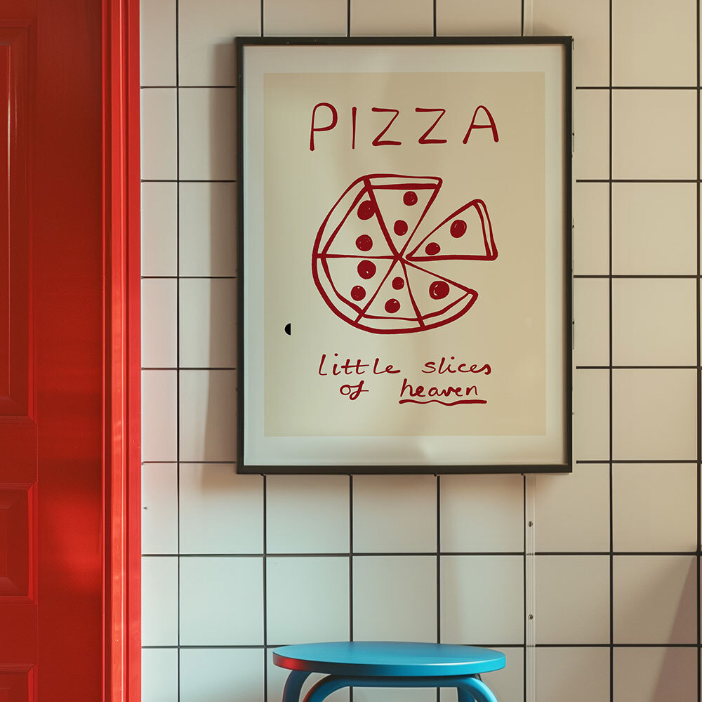 slices of heaven art print by amber may art in black frame