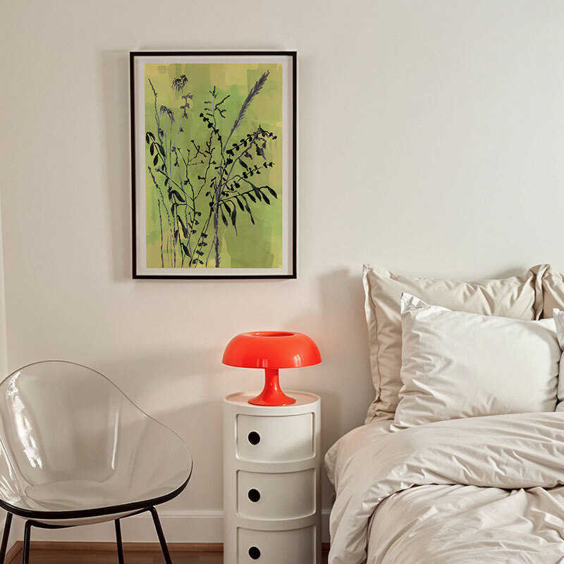 folklore arrangement art print by cartissi in black frame
