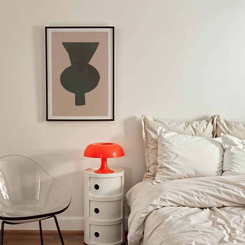 vase I art print by cartissi in black frame