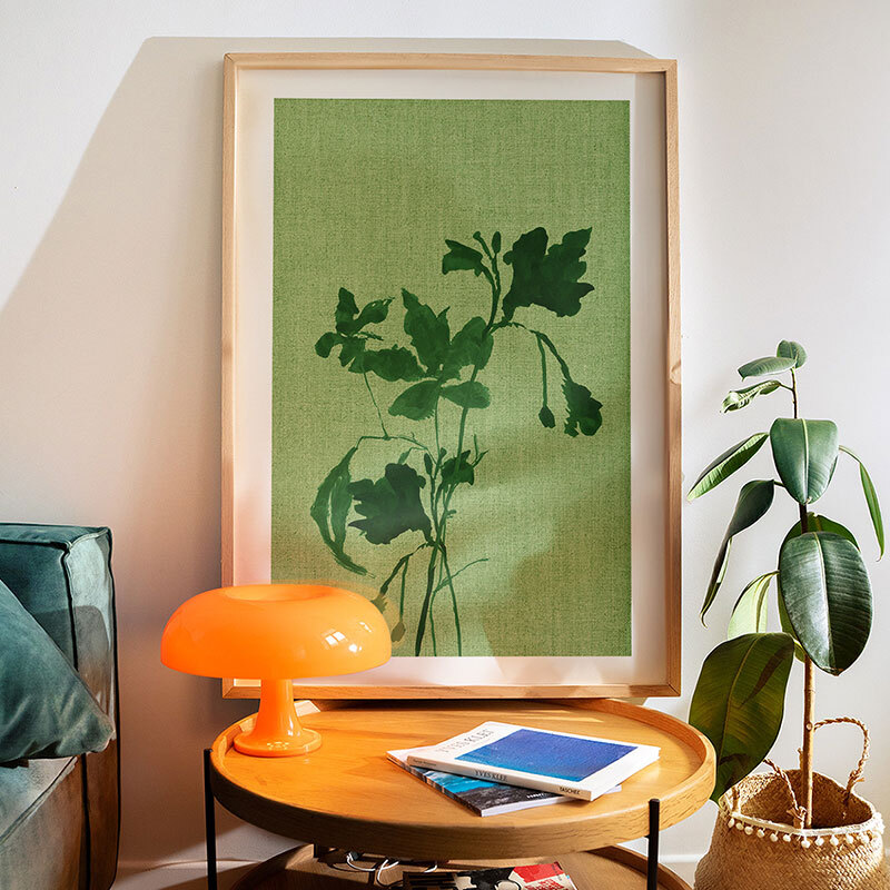 terre verte I art print by cartissi in oak frame