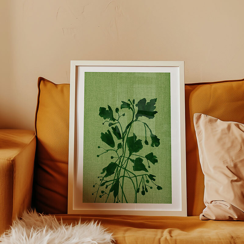 terre verte II art print by cartissi in white frame