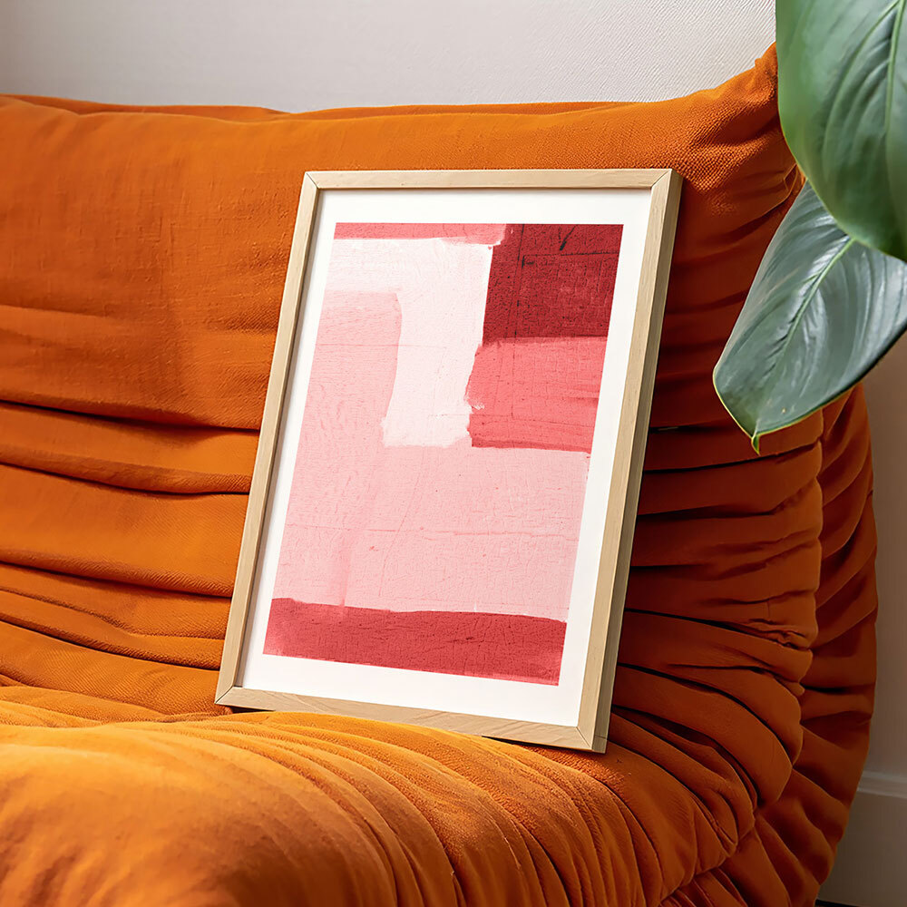 base II art print by dan hobday in oak frame