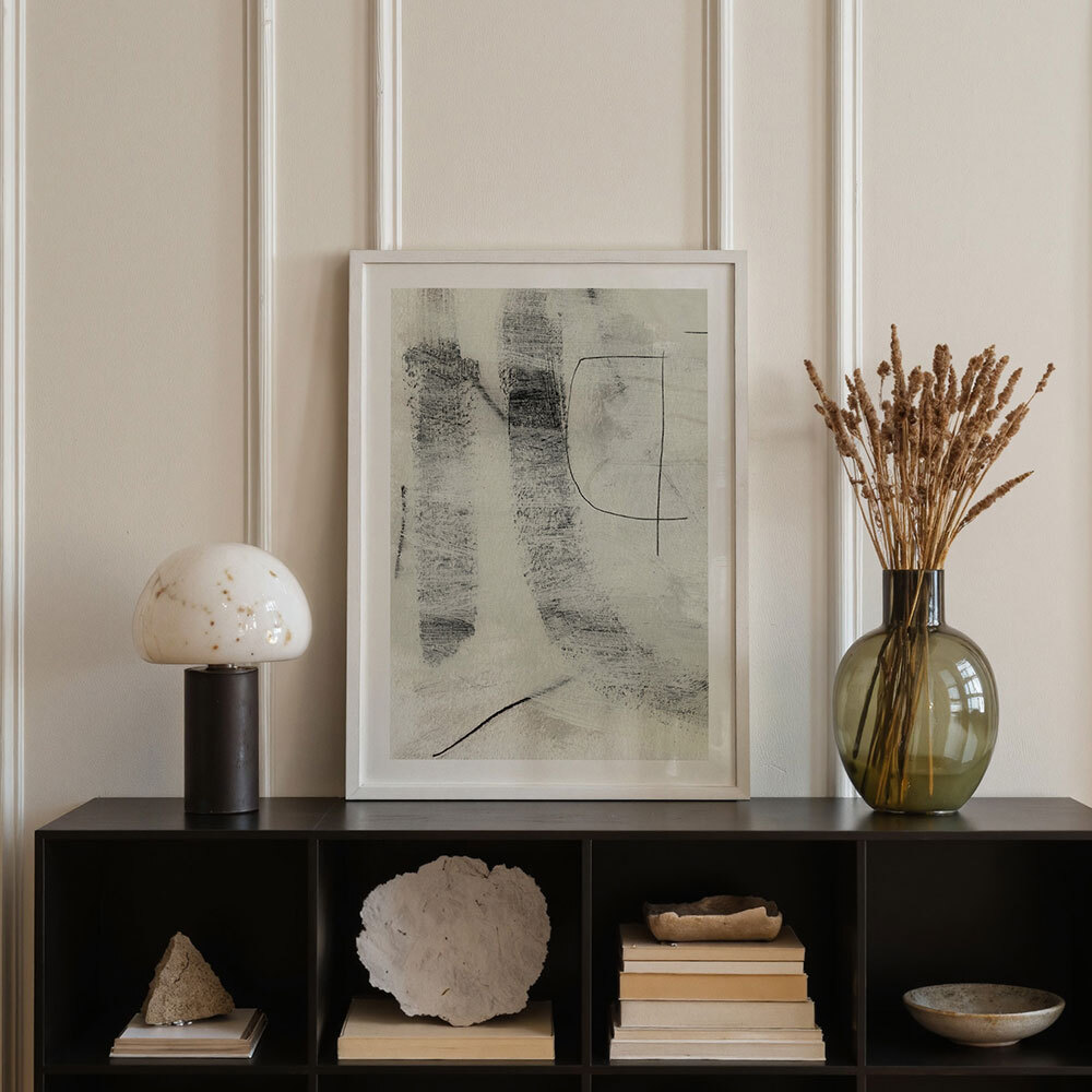 real I art print by dan hobday in white frame