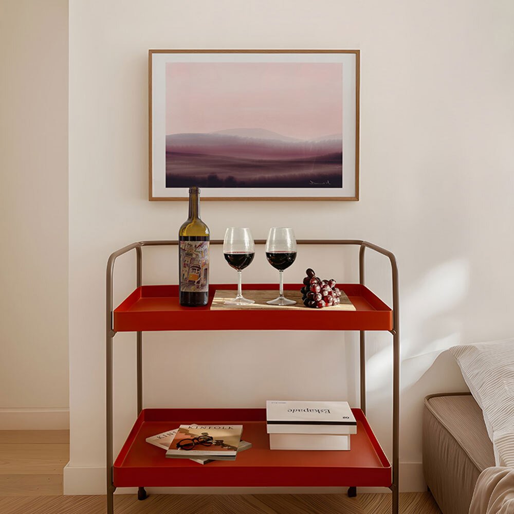 dusk art print by dan hobday in oak frame