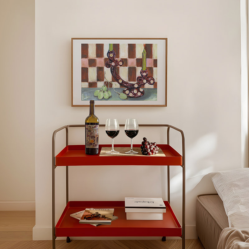 pick of the bunch art print by emma gurner in oak frame
