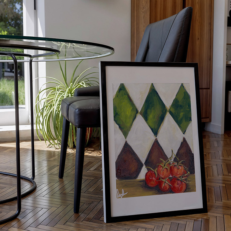 ripening together art print by emma gurner in black frame