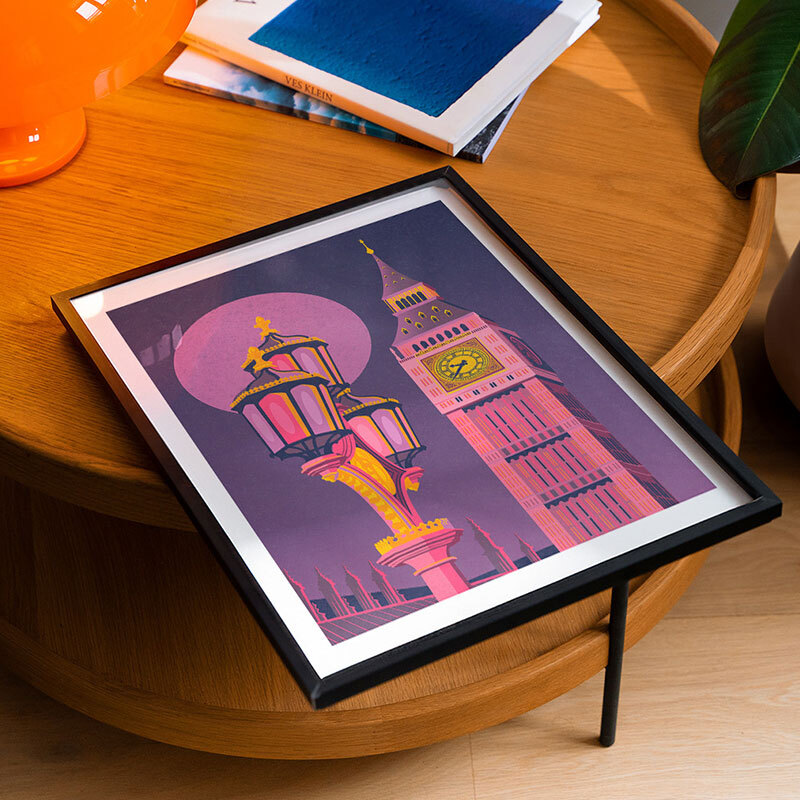 big ben art print by jack sinnott in black frame