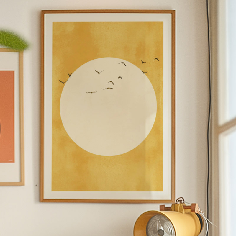 eternal sunshine art print by kubistika in oak frame