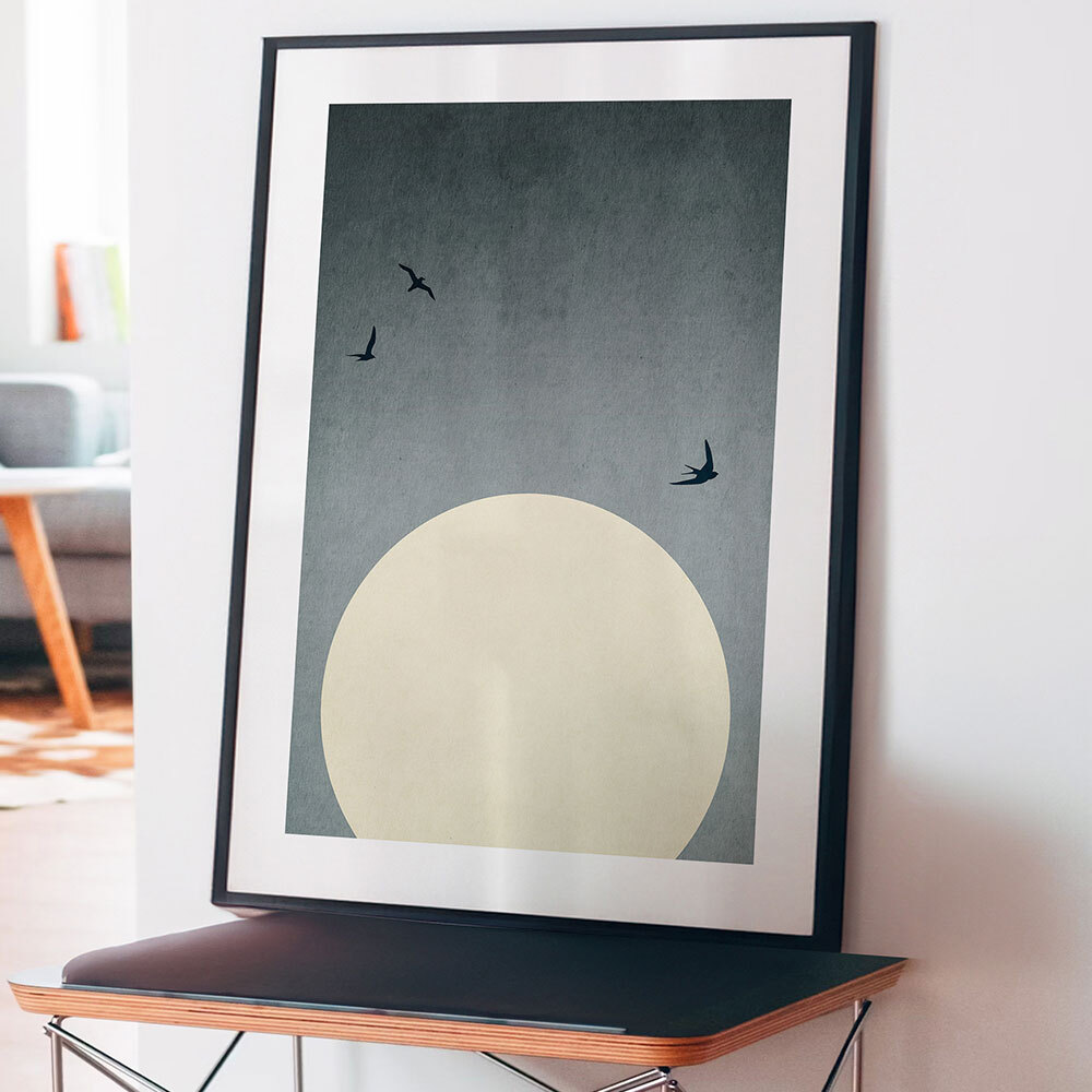 moonshine dancers art print by kubistika in black frame