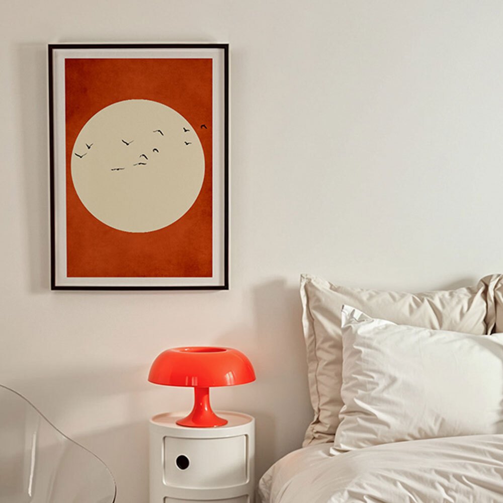 warming feelings art print by kubistika in black frame