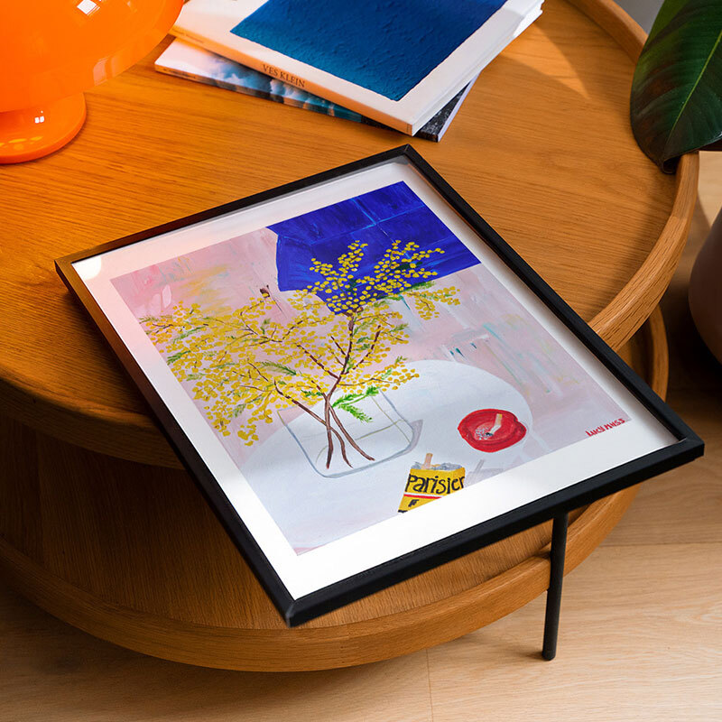 when in paris art print by lucy muss in black frame