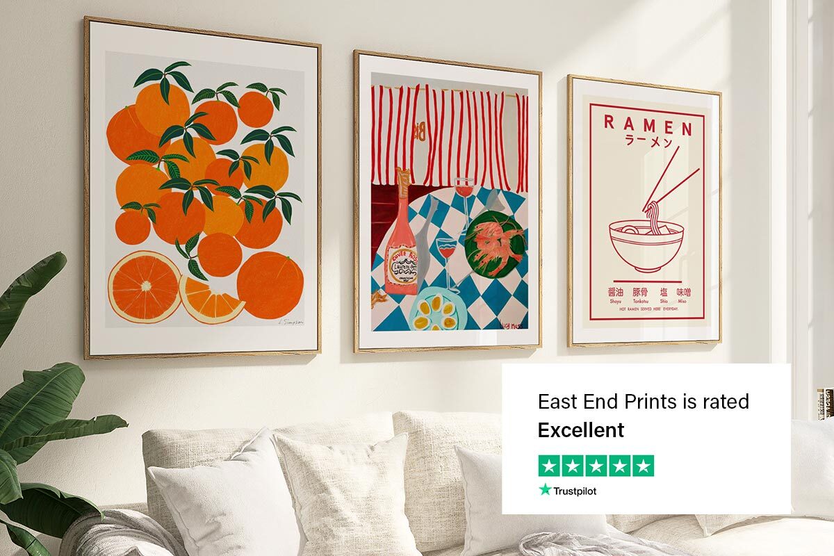East End Prints is rated excellent on Trustpilot with a rating of 4.8 out of 5