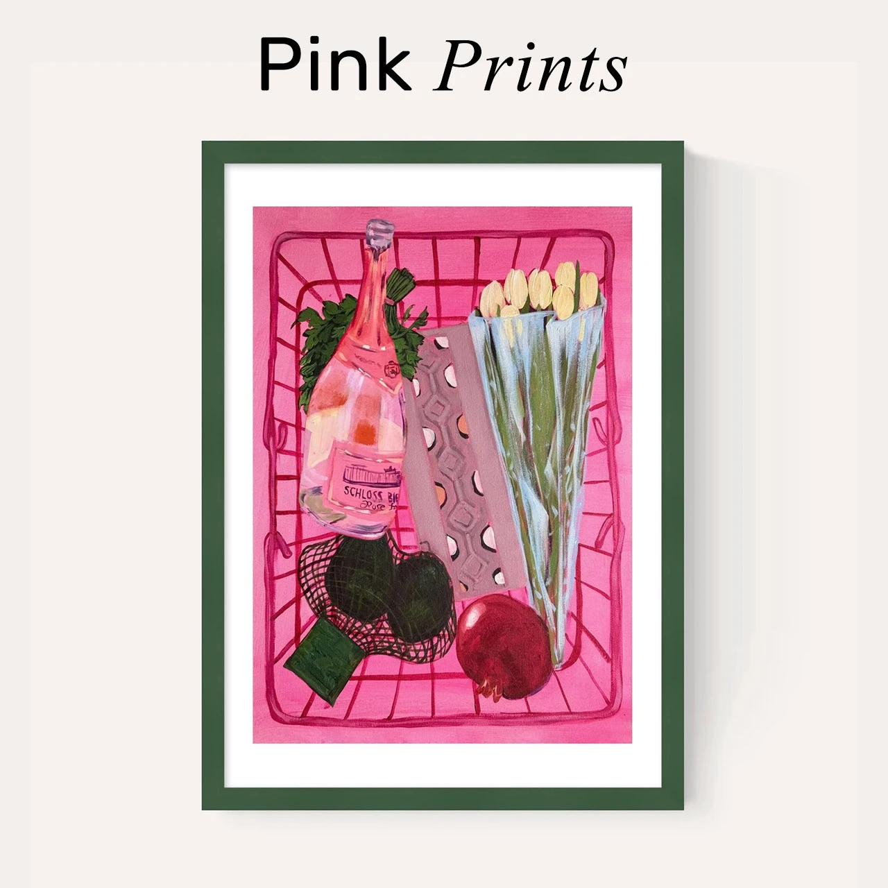 PINK ART PRINTS