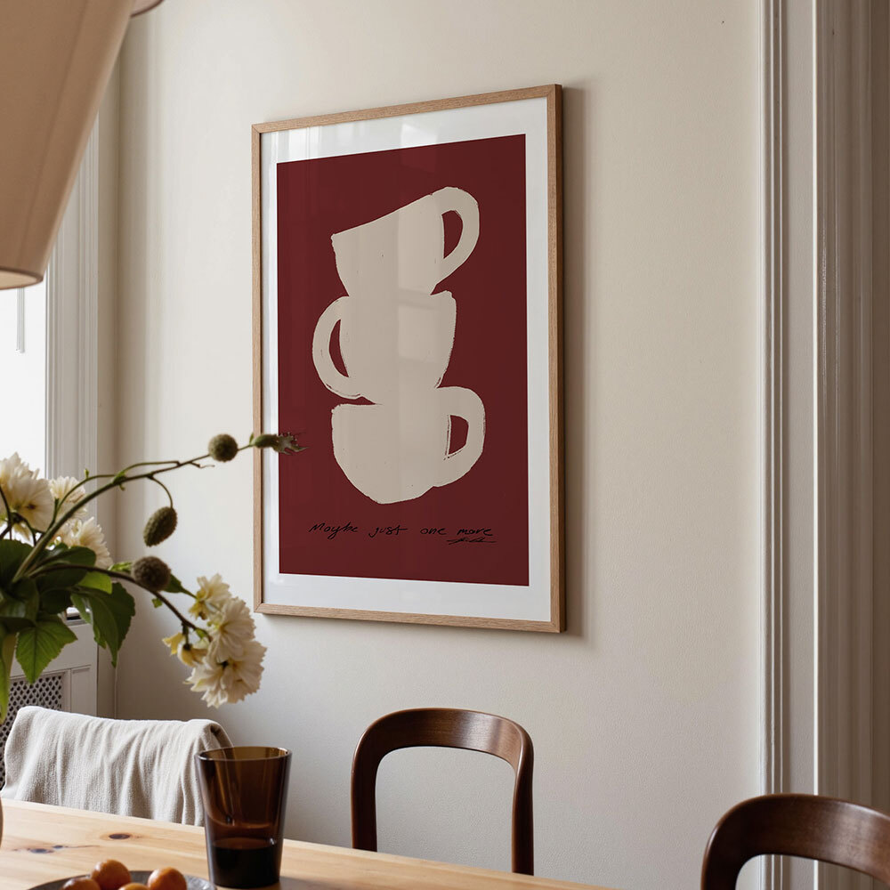 maybe just one more art print by stephie cardona in oak frame