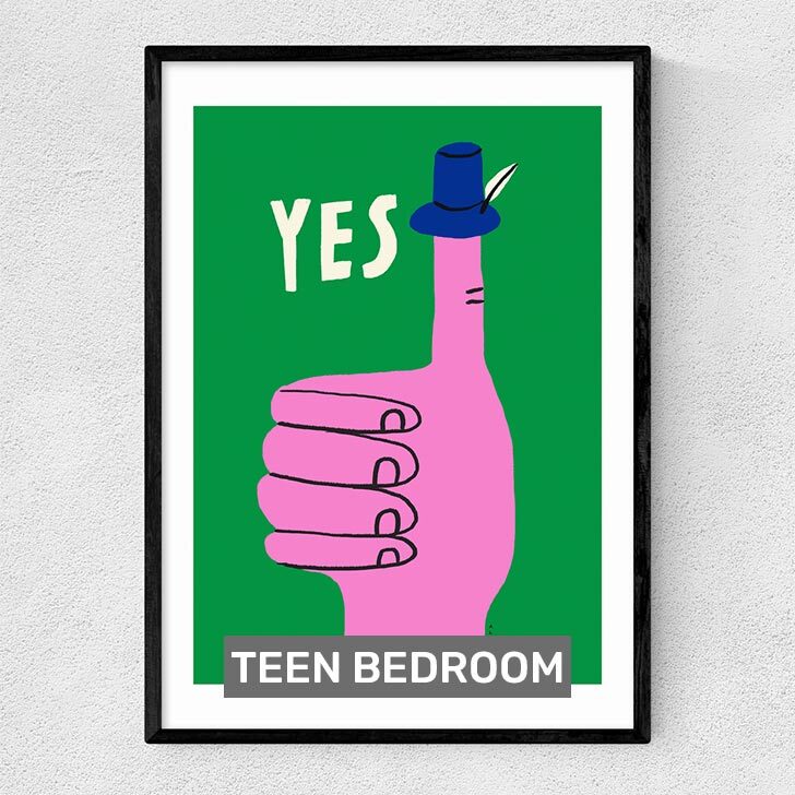 teen bedroom art prints
