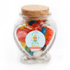 Blue Cake Birthday Heart Glass Jar