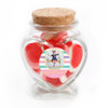 Girly Stripes Birthday Heart Glass Jar