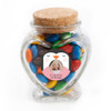 Penguin Birthday Heart Glass Jar