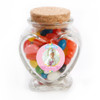 Pink Baby Birthday Heart Glass Jar