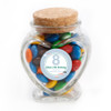 Blue Fish Birthday Heart Glass Jar