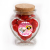 Pink Hearts Valentine Glass Jar