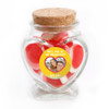 Yellow Valentine Glass Jar