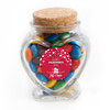 Red Hearts Valentine Glass Jar