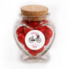 Biking Hearts Valentine Glass Jar