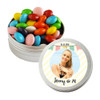 White Custom Photo Birthday Twist Tins