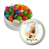 White Custom Photo Birthday Twist Tins