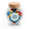 Blue Floral Wedding Glass Jar