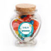 Blue Green Baby Shower Glass Jar