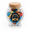 Blue and Gold Text Anniversary Glass Jar