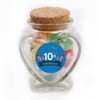 Blue Fireworks Text Anniversary Glass Jar