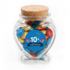 Blue Fireworks Text Anniversary Glass Jar