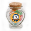 Orange Text Anniversary Glass Jar