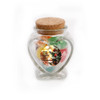 Love & Peace Christmas Heart Glass Jar