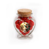 Love & Peace Christmas Heart Glass Jar