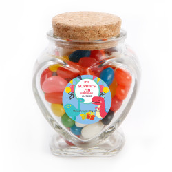 Dinosaur Birthday Heart Glass Jar