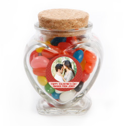 Red Polka Dot Valentine Glass Jar