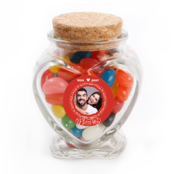 I Love You Valentine Glass Jar
