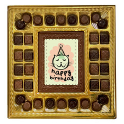 Cat Happy Birthday Deluxe Chocolate Box