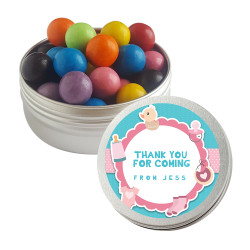 Pink and Blue Baby Shower Twist Tins