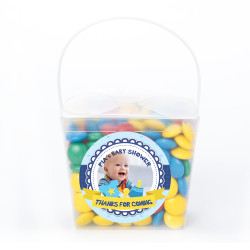 Blue Custom Photo Baby Shower Noodle Box