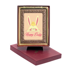 Pink Happy Easter Chocolate Portrait
