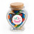 Love Birds Valentine Glass Jar
