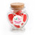 Love Birds Valentine Glass Jar