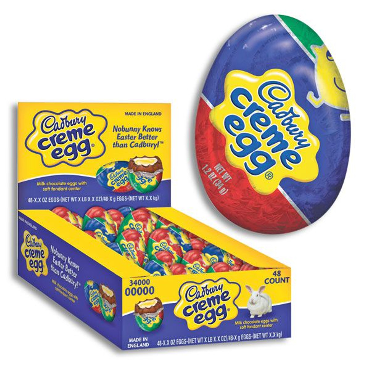 Cadbury Creme Chocolate Eggs, 48 × 34 g (1.1 oz)