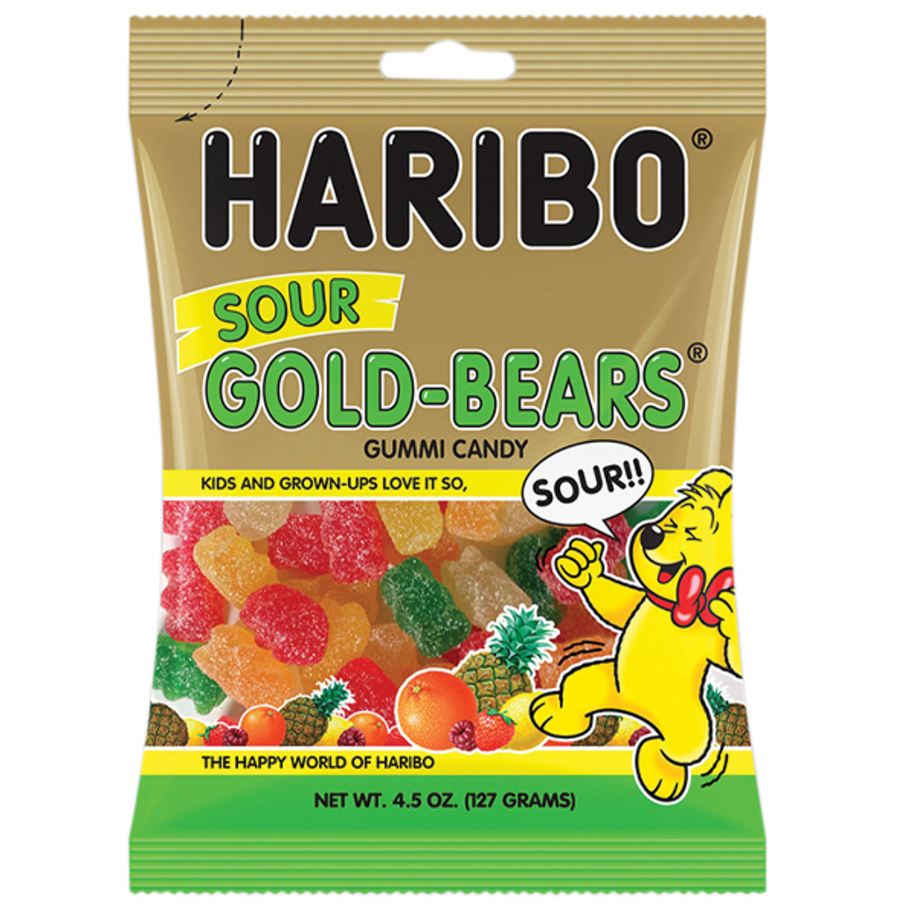 efterligne Om indstilling blive imponeret Haribo Sour Gold-Bears Gummi Bears - 4.5 Ounce Bags - 12ct Box